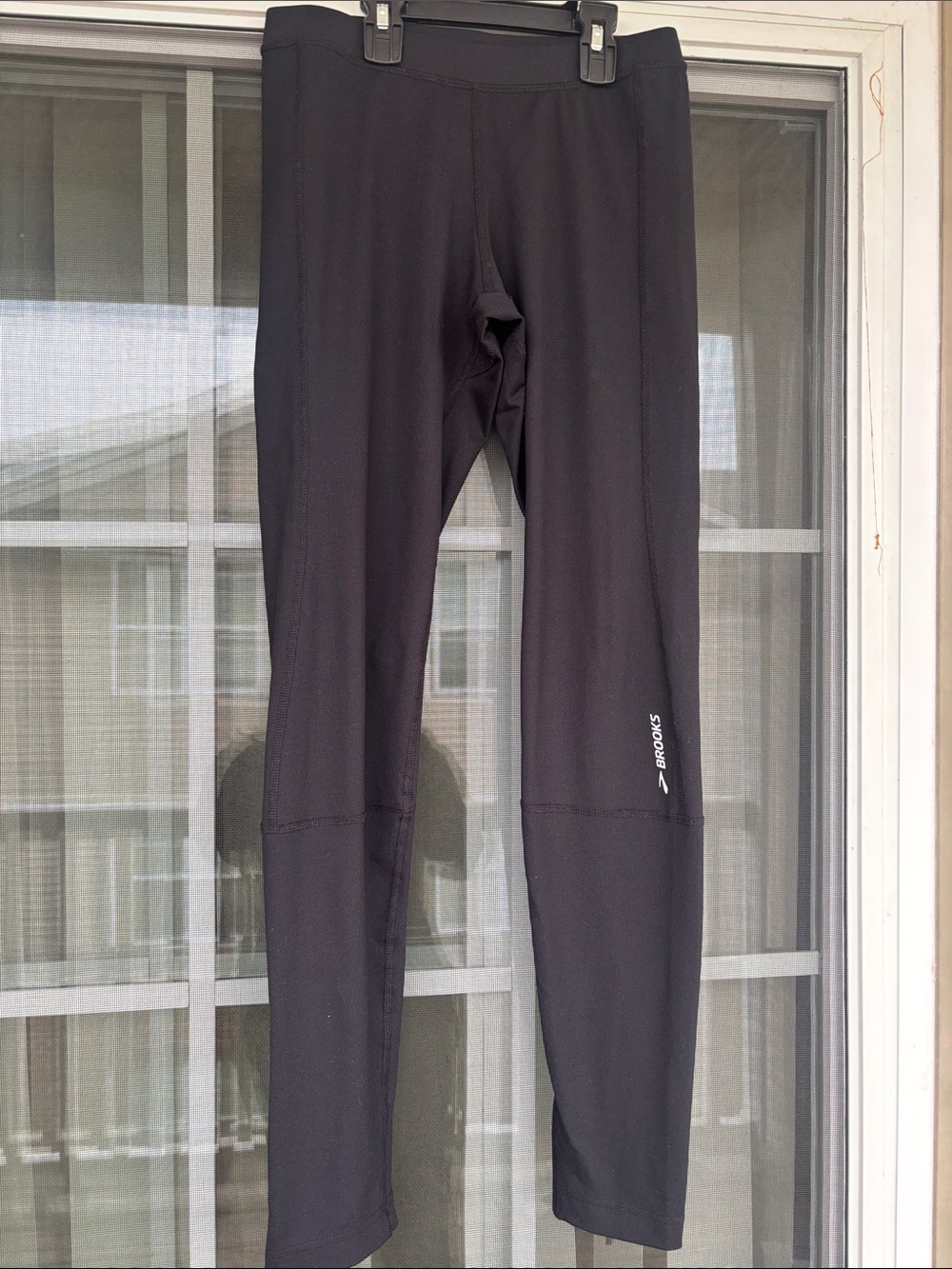 Brooks Black Performance Running Tights with Reflective Logo
